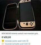 Nintento switch met zeker min 1 jaar garantie bon aanwezig, Ophalen, Zo goed als nieuw, Met 2 controllers