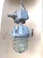 Oude vintage industriele lamp hanglamp bunkerlamp kooilamp, Gebruikt, Ophalen of Verzenden