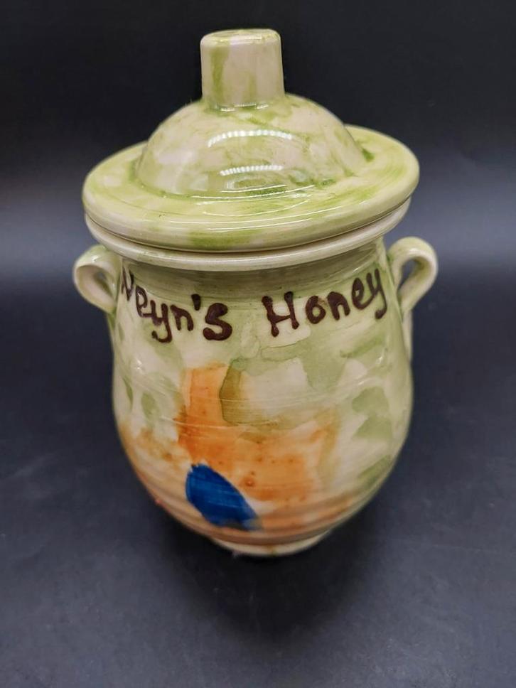 Weyn's Honey Honingpot met Deksel - Handbeschilderd, Antiek en Kunst, Antiek | Keramiek en Aardewerk, Ophalen of Verzenden