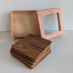 6 grote Deense vintage teakhouten onderzetters plankjes Smør, Antiek en Kunst, Ophalen of Verzenden