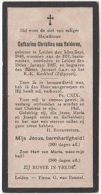 Catharina C. van Valderen 1848 Leiden + 1927 Leiden, 78 jaar, Verzenden