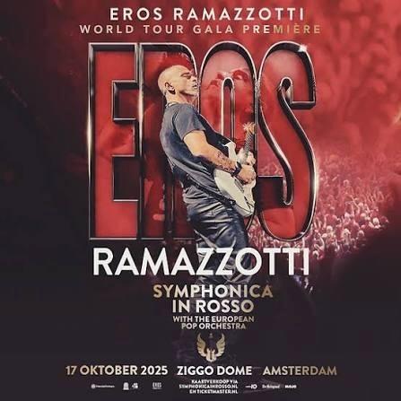 2 staanplaatsen voor Eros Ramazzotti Symphonica in rosso, Tickets en Kaartjes, Concerten | Pop, Twee personen, Oktober