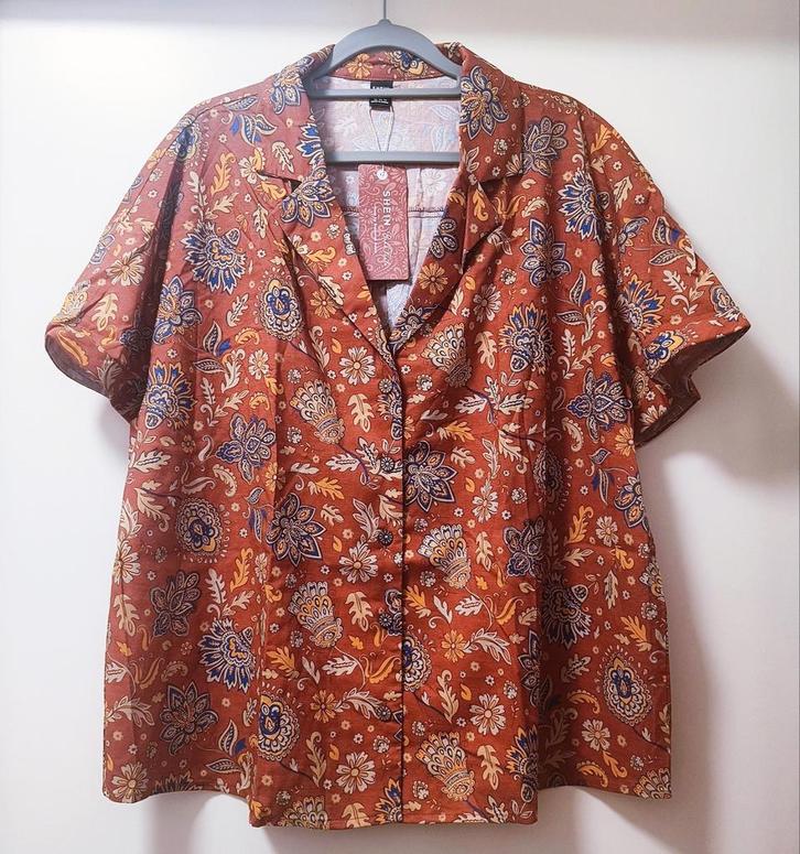 Zeer leuke blouse met mooie print (nieuw), Kleding | Dames, Blouses en Tunieken, Nieuw, Maat 46/48 (XL) of groter, Rood, Ophalen of Verzenden