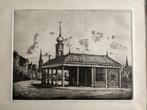 Ets  / gravure Vlaardingen Visbank, Antiek en Kunst, Kunst | Etsen en Gravures, Ophalen