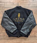UNIEK Lincoln Ford auto jacket wool leather varsity stadium, Maat 52/54 (L), Verzenden, Zwart, Zo goed als nieuw