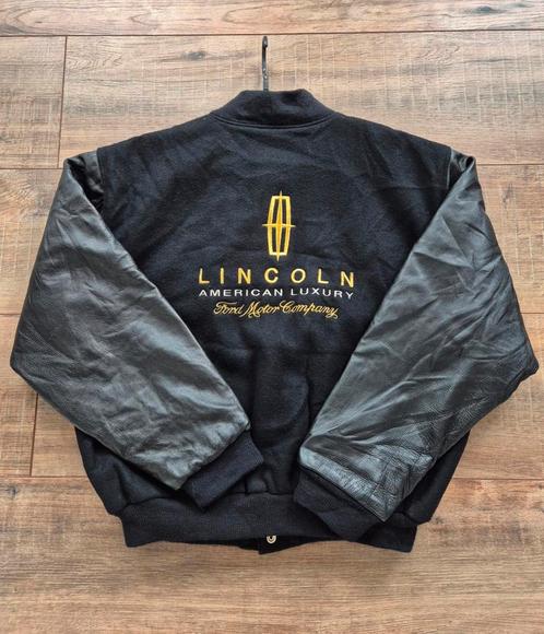 UNIEK Lincoln Ford auto jacket wool leather varsity stadium, Kleding | Heren, Jassen | Zomer, Zo goed als nieuw, Maat 52/54 (L)