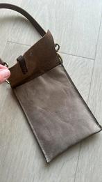 Trezz handig leren handtas   tasje beige , taupe, Beige, Ophalen of Verzenden, Schoudertasje, Zo goed als nieuw