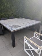 Tuintafel, Tuin en Terras, Tuintafels, Ophalen, Gebruikt, Rechthoekig, Hout