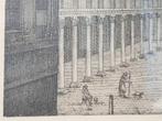 Guild Hall mooie antieke ingelijste gravure uit Engeland., Ophalen of Verzenden