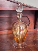 Vintage amberkleurige karaf met stop – ‘I Dream of Jeannie’-, Ophalen of Verzenden