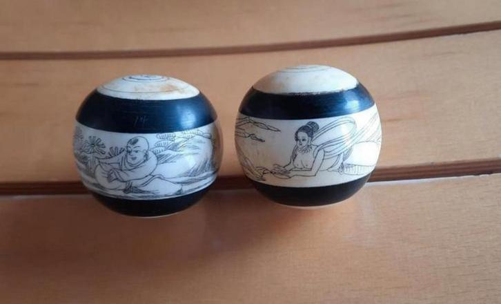 Handgemaakte Baoding, Meditatie of Gezondheid bal., Antiek en Kunst, Antiek | Overige Antiek, Ophalen of Verzenden