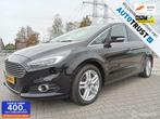 Ford S-Max 2.0 EcoBoost Titanium 7p/automaat/clima/navi, Auto's, Ford, Zwart, 4 cilinders, 7 stoelen, Zwart