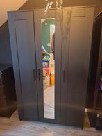 Ikea Brimnes zwarte kledingkast, Huis en Inrichting, Ophalen, Gebruikt, 100 tot 150 cm, Met hangruimte