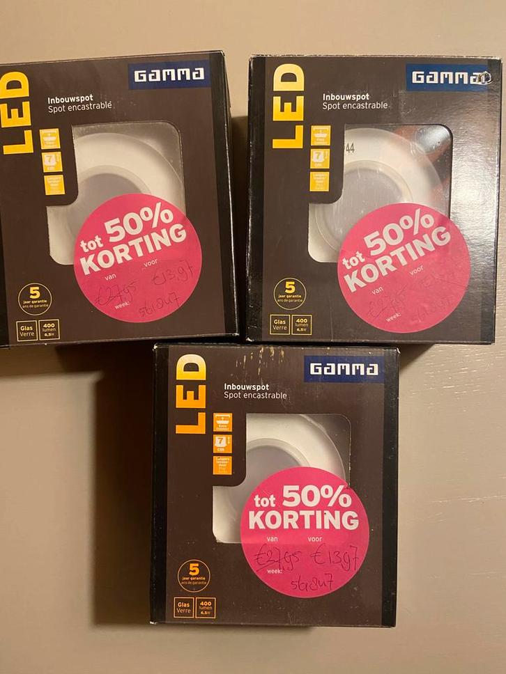 3 d GAMMA Luxe Inbouwspot LED - Nieuw in doos!, Huis en Inrichting, Lampen | Losse lampen, Nieuw, Led-lamp, Minder dan 30 watt