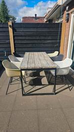Tuintafel inclusief 6 stoelen., Ophalen, Gebruikt