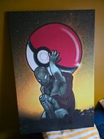 Spiderman met pokeball canvas 120x80, Antiek en Kunst, Ophalen