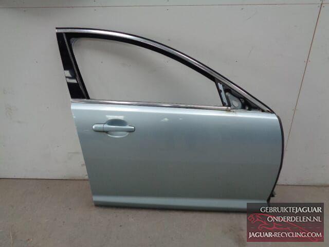 Deur rechts voor grijs/blauw Jaguar XF, Auto-onderdelen, Carrosserie en Plaatwerk, Deur, Jaguar, Voor, Rechts, Gebruikt, Ophalen of Verzenden