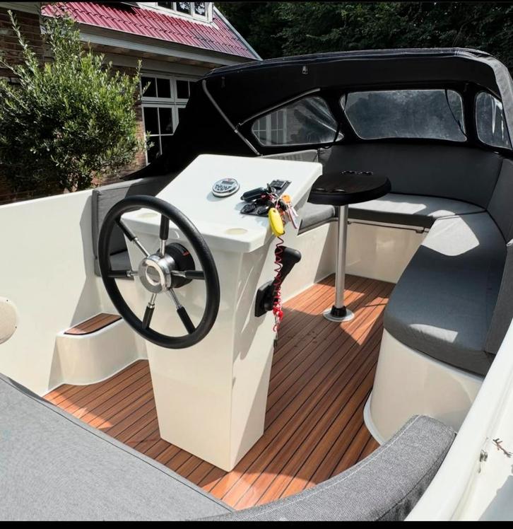 Kussenset Meersloep 600 ZEER NETJES incl zonnedek, Watersport en Boten, Sloepen, Zo goed als nieuw, 10 tot 30 pk, 3 tot 6 meter