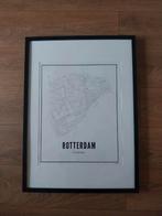 Plattegrond Wijck Rotterdam Centrum, Huis en Inrichting, Ophalen, 50 tot 75 cm, 50 tot 75 cm, Print