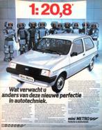 3 vintage advertenties reclames Mini Metro autos 1981 auto, Verzamelen, Ophalen of Verzenden, Gebruikt, Auto's