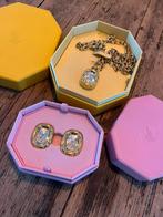 Swarovski set oorbellen (clipjes) met ketting, Verzamelen, Swarovski, Ophalen, Zo goed als nieuw, Sieraad of Horloge