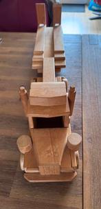 Houten vrachtwagen met oplegger, Kinderen en Baby's, Speelgoed | Houten speelgoed, Ophalen, Gebruikt, Duw- of Trekspeelgoed