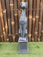 Set Whippet honden met zuilen, Tuin en Terras, Tuinbeelden, Ophalen, Nieuw, Beton, Dierenbeeld