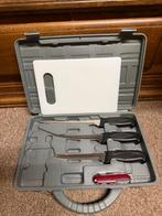 Fileermessenset met snijplank, Ophalen, Zo goed als nieuw, Rvs of Chroom