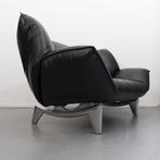 ACTIE!! 2x Leolux Tango 3-zits/223cm Bank Zwart Leer, Gebruikt, Driepersoons, 75 tot 100 cm, Ophalen of Verzenden