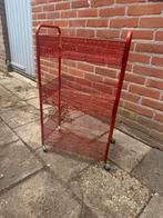 Vintage Industriele Draadmand op Wielen, Overige materialen, Gebruikt, Mand, Ophalen of Verzenden