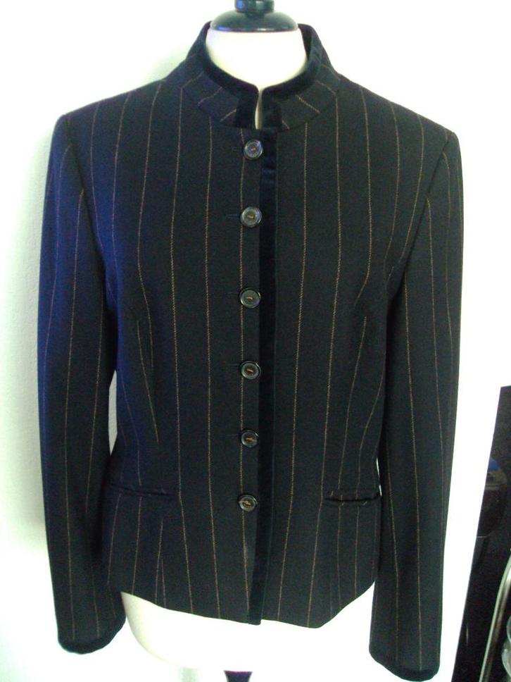 Klassiek jasje van *MARK* blauw/camel streepje maat 40, Kleding | Dames, Jasjes, Kostuums en Pakken, Zo goed als nieuw, Jasje