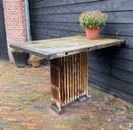 Bartafel statafel industrieel, Tuin en Terras, Ophalen, Gebruikt, Rechthoekig, Hout