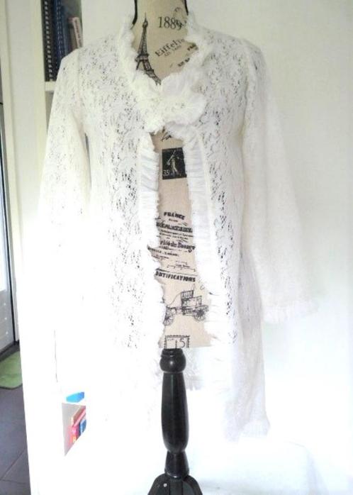 Apart wit vest jasje kantmotief met rusches , vintage mt 38-, Kleding | Dames, Jasjes, Kostuums en Pakken, Zo goed als nieuw, Jasje