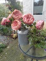 Grote zink pot, bloempot vaas, 34 cm gebruikt voor plant, Huis en Inrichting, Woonaccessoires | Vazen, Ophalen, Gebruikt, Overige kleuren