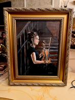Prachtige olieverf klassiek portret schilderij, Antiek en Kunst, Kunst | Schilderijen | Klassiek, Ophalen of Verzenden