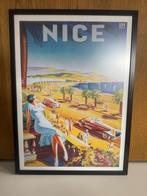Set van 3 Art Deco Franse reisporters Côte d’Azur in lijst, Ophalen, Rechthoekig Staand, Met lijst, Zo goed als nieuw