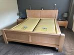 Te Koop mooi licht eiken (massief) ledikant met nachtkastjes, Ophalen, Gebruikt, Overige kleuren, 210 cm