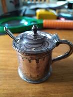 Verzilverd mosterd potje, Antiek en Kunst, Antiek | Goud en Zilver, Ophalen of Verzenden