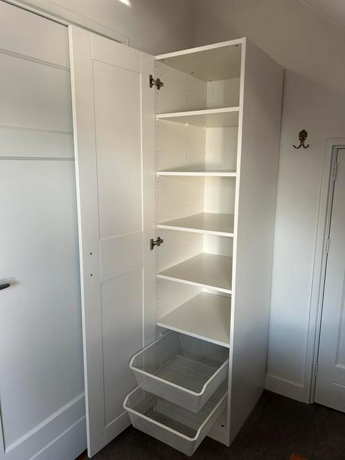 Pax IKEA kast 201 x 58 x 50 wit met lades / planken / deur, Huis en Inrichting, Kasten | Kledingkasten, Zo goed als nieuw, 200 cm of meer