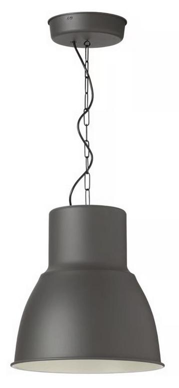 Ikea hektar lamp hanglamp zwart / grijs groot 38 cm metaal beschikbaar voor biedingen