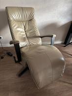 Lederen Relaxfauteuil met Elektrische Bediening, Huis en Inrichting, Fauteuils, Ophalen, Gebruikt, 50 tot 75 cm, Leer