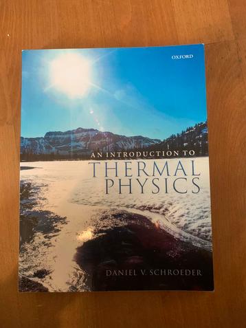 An introduction to thermal physics - Schroeder beschikbaar voor biedingen