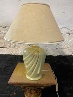 Prachtige vintage eighties lamp mintgroen gouden accent, Overige materialen, Gebruikt, Ophalen of Verzenden, Minder dan 50 cm