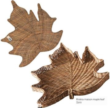 2pcs rivièra maison rustic rattan maple leaf   beschikbaar voor biedingen