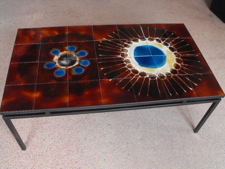 vintage salontafel Belarti / brutalist space age midcentury, Huis en Inrichting, Tafels | Salontafels, Zo goed als nieuw, Minder dan 50 cm