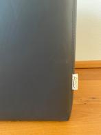 Vierkante zwarte leren poef 40 cm van Avanti, Minder dan 50 cm, Vierkant, Leer, Ophalen of Verzenden