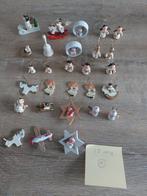 Set A vintage houten kerstboomhangers engeltjes wit kerst, Diversen, Kerst, Ophalen of Verzenden, Gebruikt