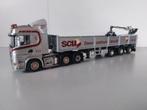 WSI Scania R420 Huskens stenentrailer, Ophalen of Verzenden, Zo goed als nieuw, Bus of Vrachtwagen, Wsi