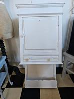 Oude wandkast met onder een post/tijdschriften vak, Antiek en Kunst, Curiosa en Brocante, Ophalen