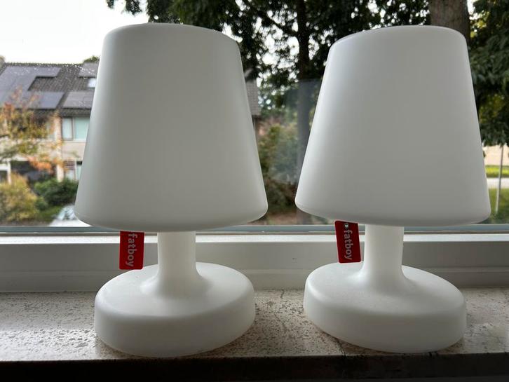 2 x witte Fatboy Edison the Petit kunststof lampjes, Huis en Inrichting, Lampen | Tafellampen, Zo goed als nieuw, Minder dan 50 cm